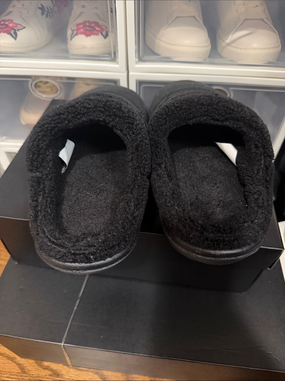 NWT Nike Black Fleece Slip-On Clogs with Embroidered Swoosh size 9 🖤 - Picture 6 of 7